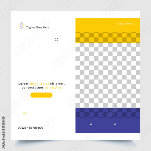 Digital business marketing banner for social media post template