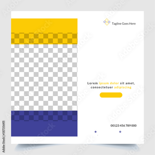 Digital business marketing banner for social media post template