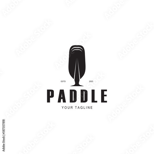 simple paddle logo,design for surfing,rafting,canoe,boat,surfing and rowing equipment business,vector