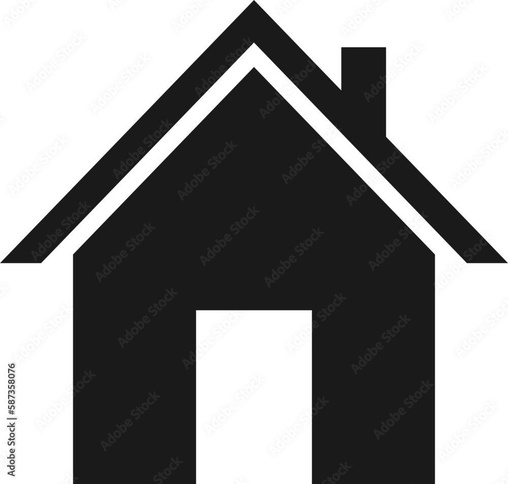 Home icon, house symbol, flat graphic design template, svg sign, vector illustration Home icon, house symbol, flat graphic design template, svg sign, vector illustration