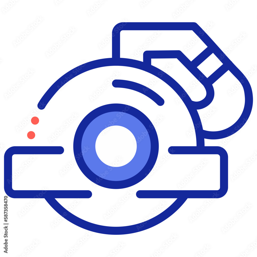 Power tool for precise cutting icons Power tool for precise cutting icons