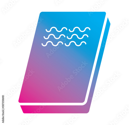 notebook with a text