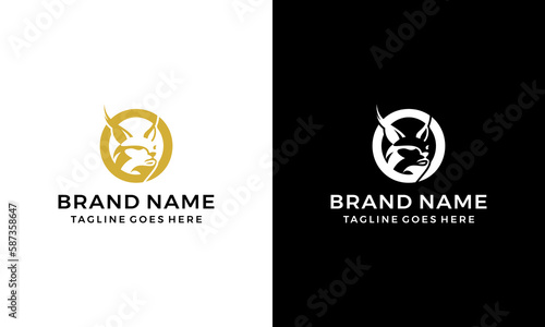 Abstract wild lynx head logo icon vector template