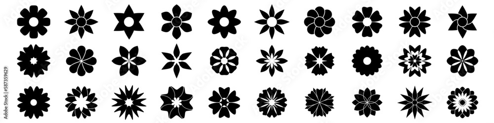 Flower icon. Flower vector set. Vector illustration Flower icon. Flower vector set. Vector illustration