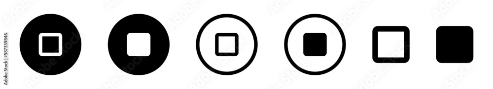 Set of media player isolated element. Vector icons. Design media player symbol. Set of media player isolated element. Vector icons. Design media player symbol.