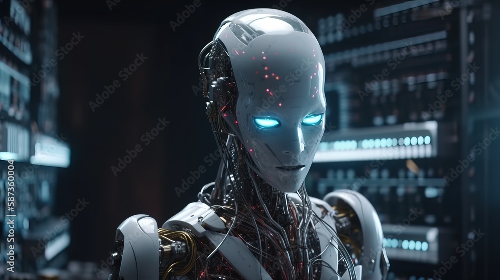 Künstliche Intelligenz Kopf im Fokus Künstliche Intelligenz Kopf im Fokus