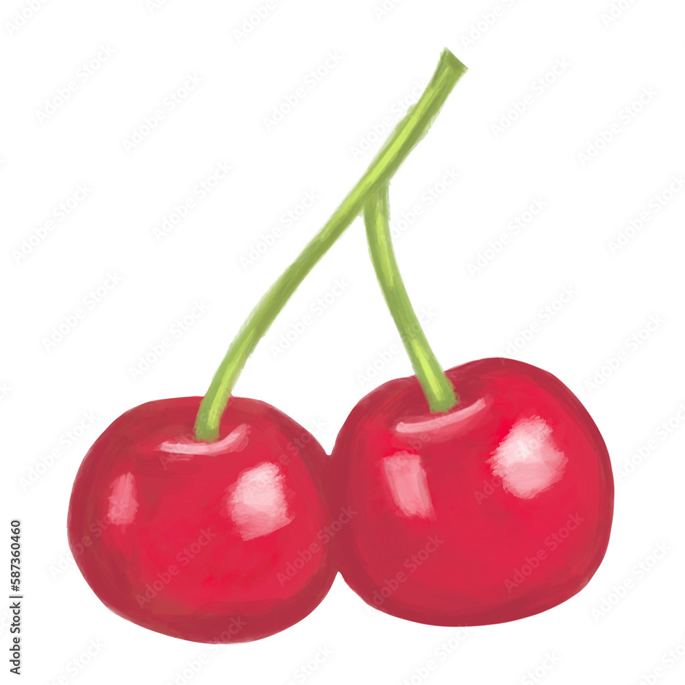 cherries isolated on white background cherries isolated on white background