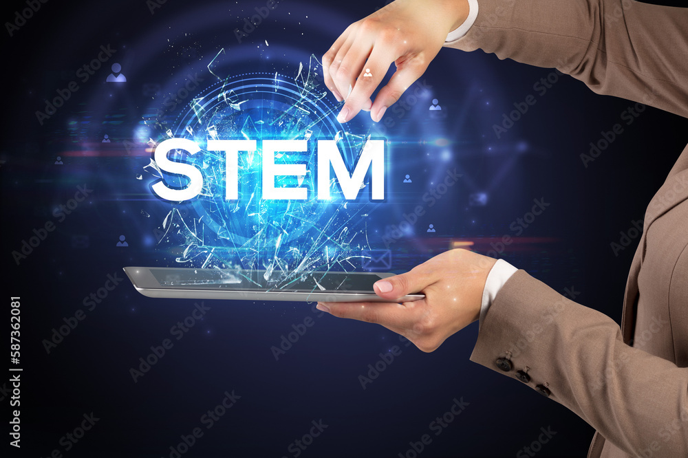 Close-up of a touchscreen with abbreviation. Close-up of a touchscreen with abbreviation.
