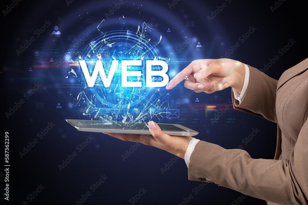 Close-up of a touchscreen with abbreviation. Close-up of a touchscreen with abbreviation.