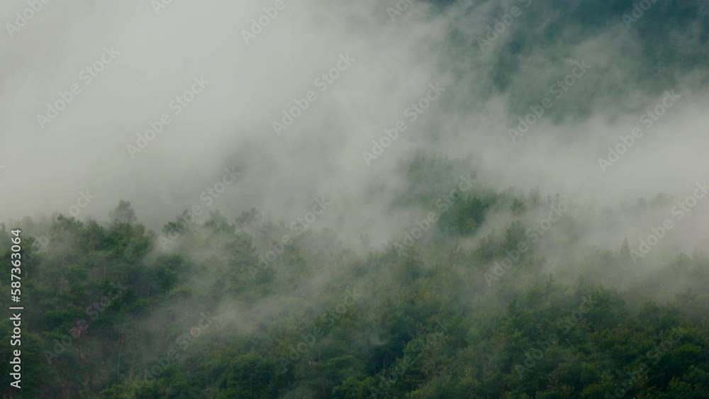 Mountain landscape. rain clouds move over the forest. Türkiye. Mountain landscape. rain clouds move over the forest. Türkiye.