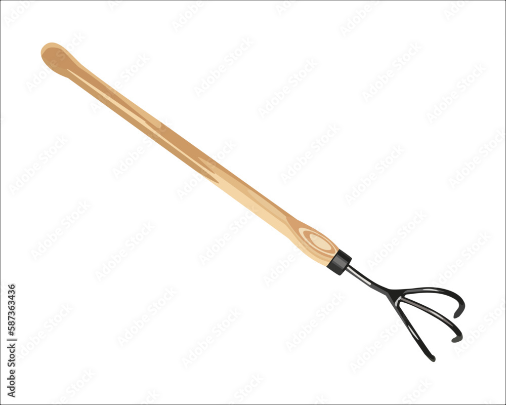 Agricultural implements, Vector illustration of pitchfork Agricultural implements, Vector illustration of pitchfork