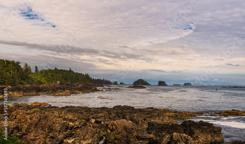 seascape inside Vancouver island during a summer seaso