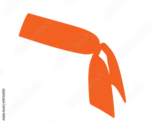 Orange  tennis scarf. vector illustration