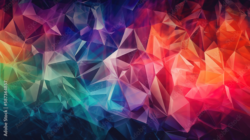 3d render, abstract crystal background. Generative Ai