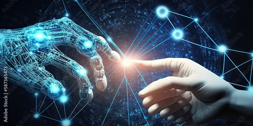 Artificial intelligence concept with deep learning GUI - Generative AI ...