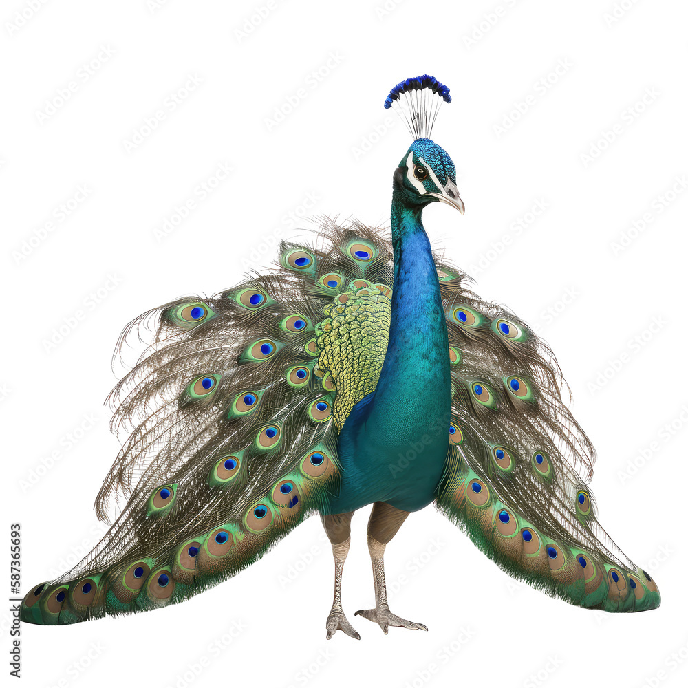 Obraz premium peacock isolated on white