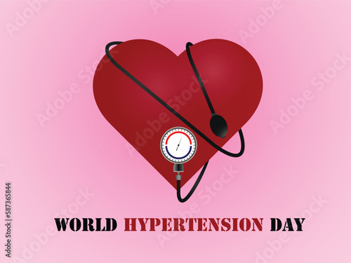 Vector illustration  of world hypertension day.