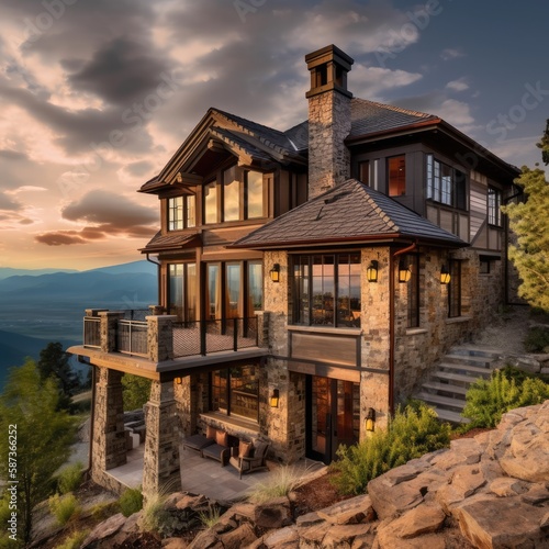 Luxurious Mountain-Style House © Zachary