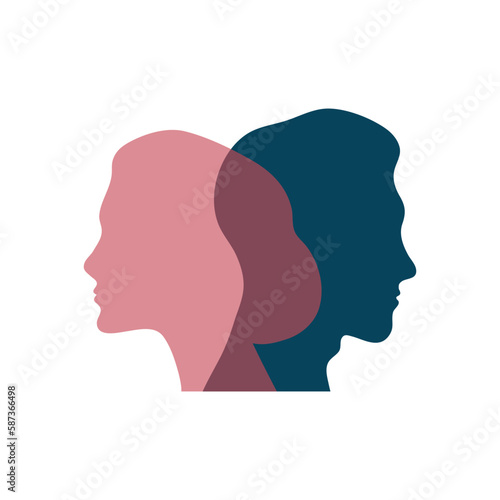 Εκτύπωση καμβά Сoncept of divorce, quarrel between man and woman