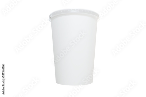 White cup over white background
