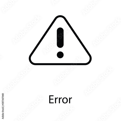 Error icon design stock illustration