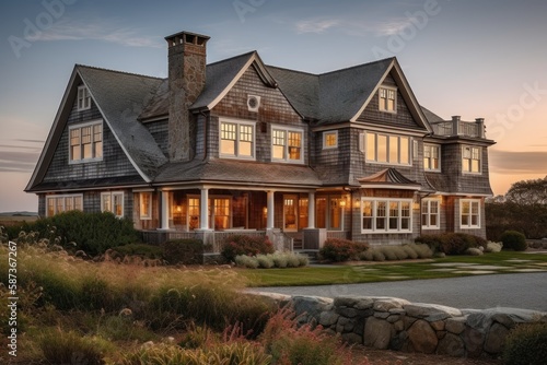 Beautiful Shingle-style home with ocean views