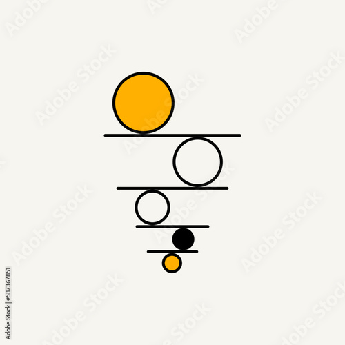 Balance abstract geometric minimal logo