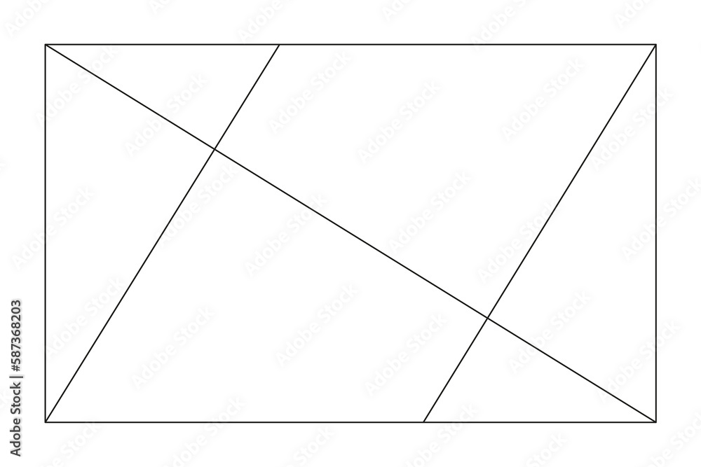 Golden ratio template. Method golden section. Fibonacci array, numbers