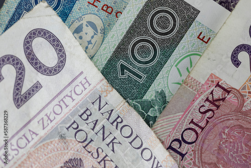Banknotes, currency Polish Zloty, PLN