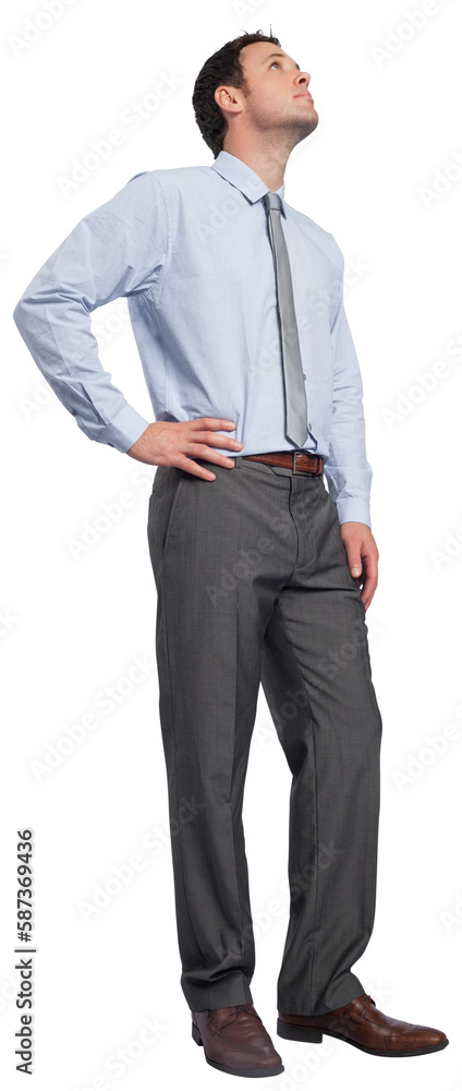Serious businessman with hand on hip Serious businessman with hand on hip
