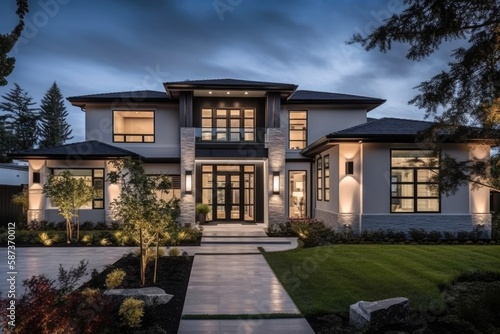Luxurious Transitional Style Home with High-End Finishes and Modern Amenities © Zachary