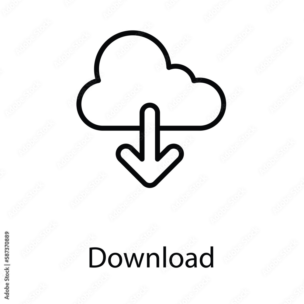 Downloads icon design stock illustration Downloads icon design stock illustration