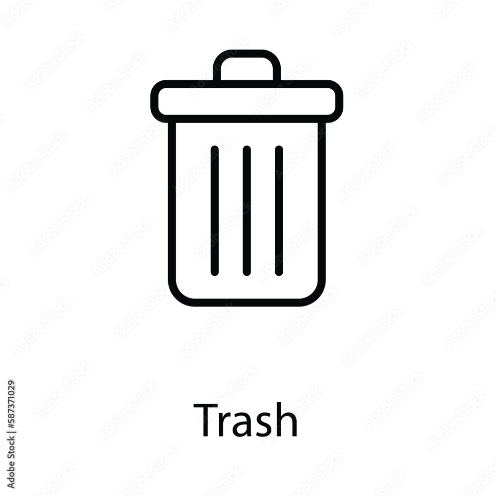 Trash icon design stock illustration Trash icon design stock illustration