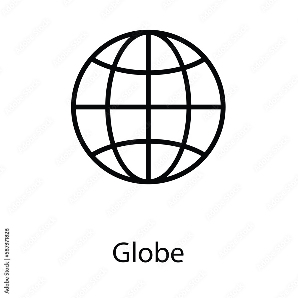 Globe icon design stock illustration Globe icon design stock illustration