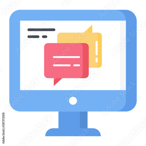 Online Chat Flat Icon