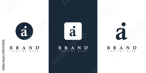 Modern and simple Lowercase AI Letter Logo, suitable for any business with AI or IA initials.