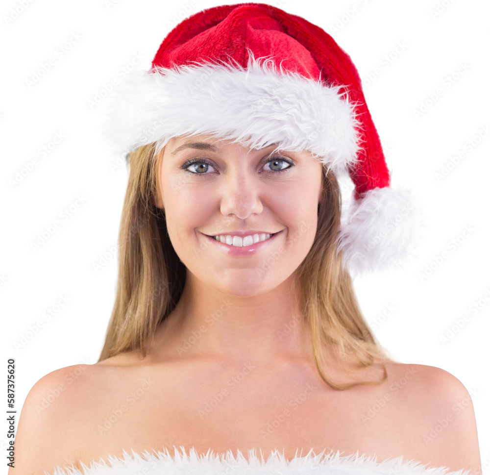 Festive blonde smiling at camera Festive blonde smiling at camera