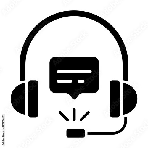Online Consutling Glyph icon