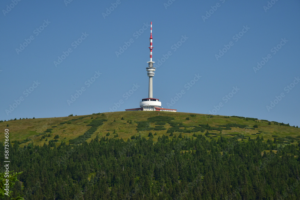 Fototapeta premium Transmitter Praded Praded Jeseniky hill