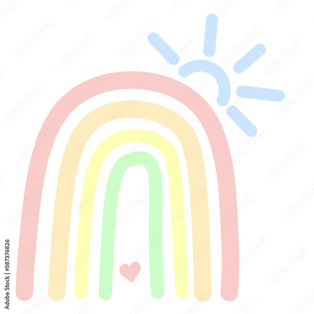 Aesthetic Boho Rainbow Sticker Aesthetic Boho Rainbow Sticker
