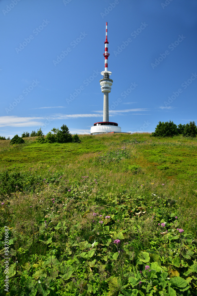 Obraz premium Transmitter Praded Praded Jeseniky hill