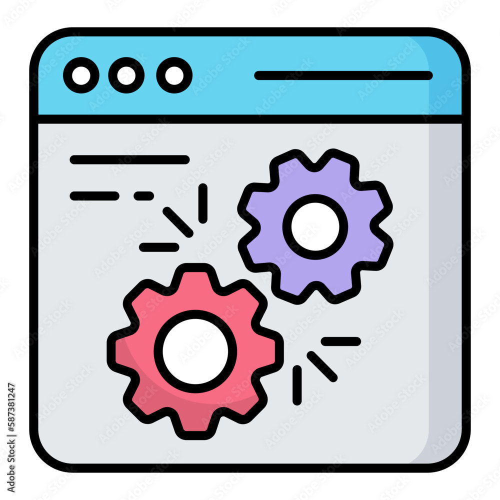 Web Services Line Color Icon Web Services Line Color Icon