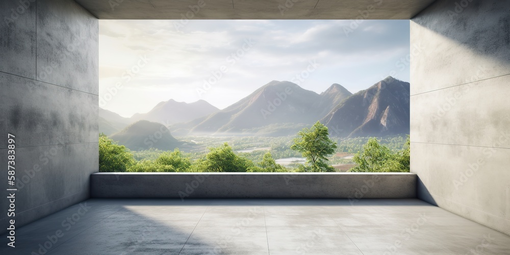 Beautiful modern terrace concept by generative ai Beautiful modern terrace concept by generative ai
