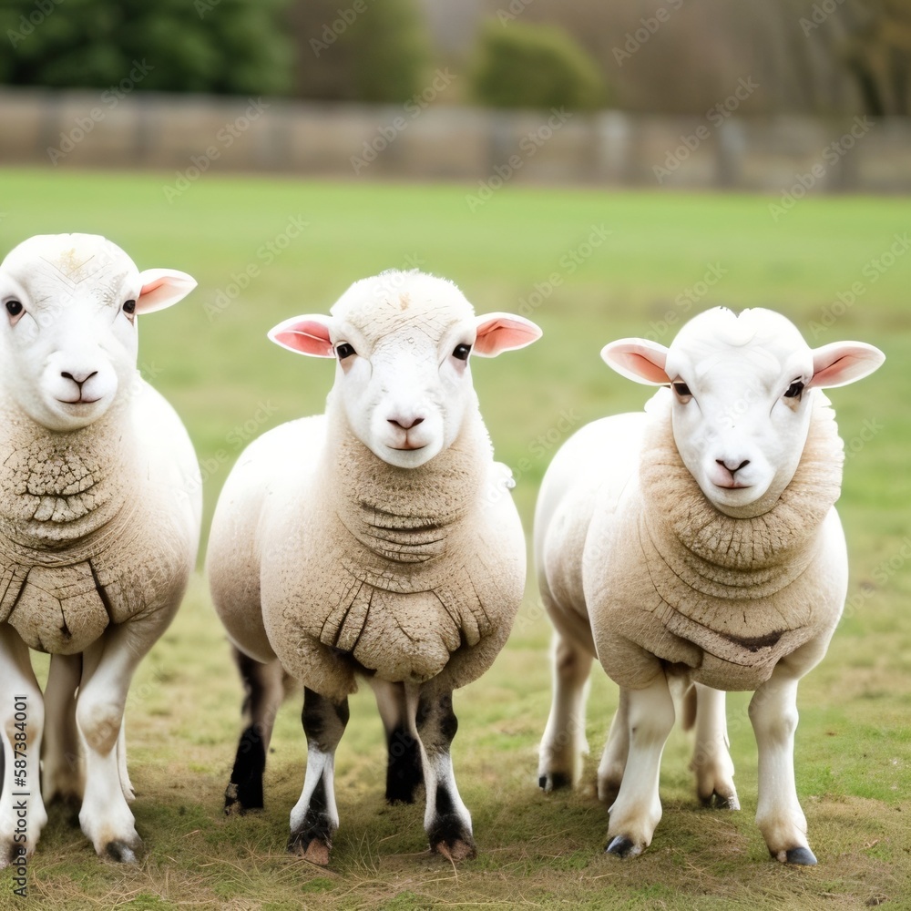 Obraz premium sheep and lambs