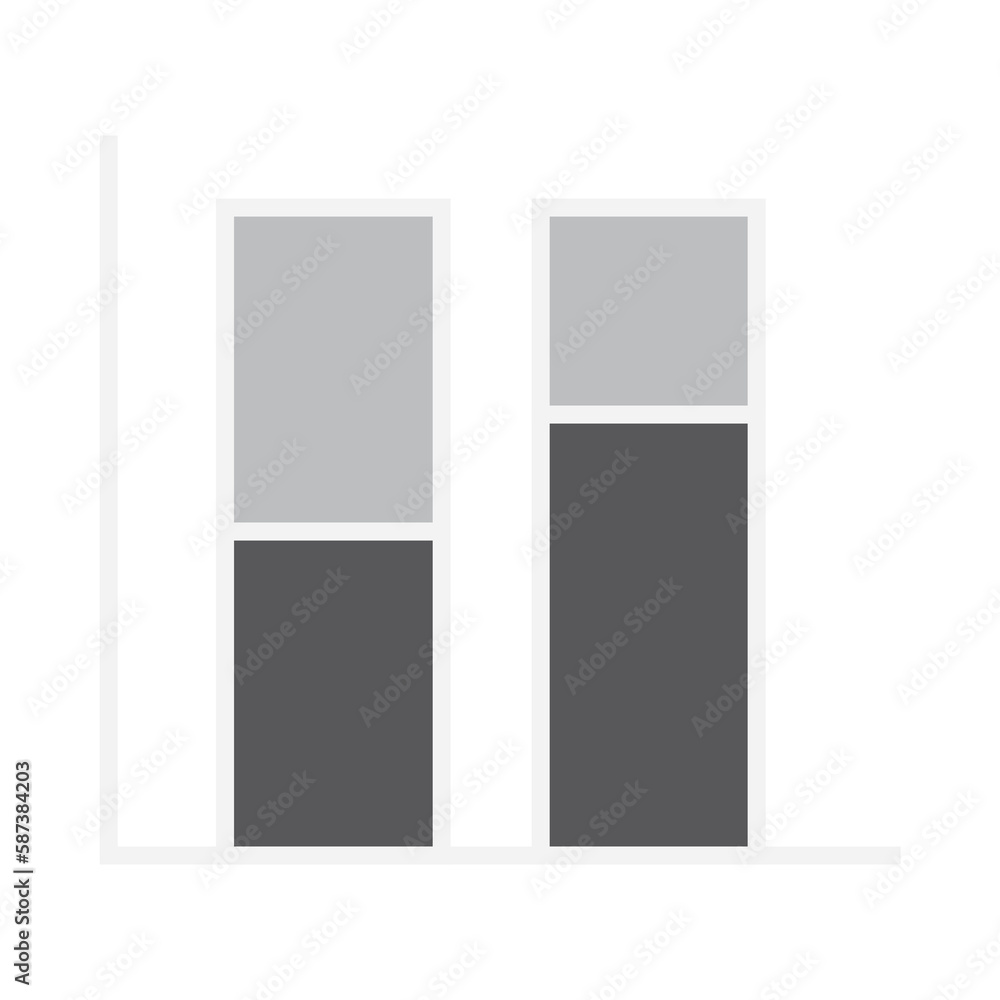 Vector image of vertical stacked bar graph