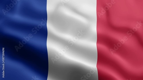 3D animation loop France flag