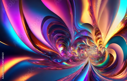 a colorful abstract image of a swirling design - Generative AI