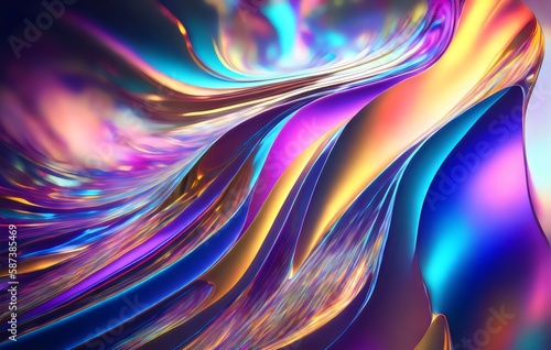 a colorful abstract background with a swirling pattern - Generative AI