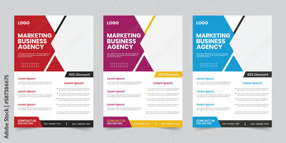 Marketing agency simple latest white,red,black flyer design, Clean best service variation package flier layout Marketing agency simple latest white,red,black flyer design, Clean best service variation package flier layout