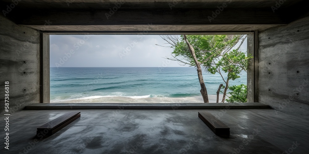 Beautiful modern terrace concept by generative ai Beautiful modern terrace concept by generative ai